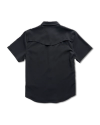 Closeup detail view of Men's Performance Western Pearl Snap SS - Black
