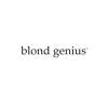 The words "blond genius" are written in lowercase black serif font on a plain white background.