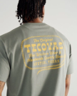 Back view of Men's Original Tecovas Rope Tee - Cactus / Yellow on model
