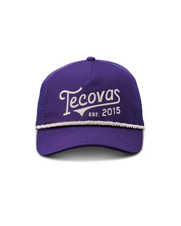 Front view of Tecovas Gameday Trucker - Purple on plain background