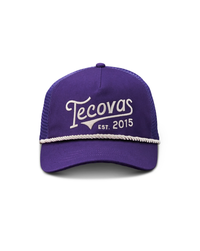 Front view of Tecovas Gameday Trucker - Purple on plain background