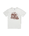 Front view of Men's Sketchbook Cowboy Tee - Bone / Brown on plain background