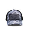 Front view of Western Goods 5-Panel Low Pro Trucker - Gray Camo on plain background