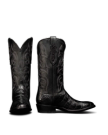 Pair view of The Stallion x Tecovas Boot - Midnight Giant Gator on plain background