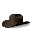Quarterfront view of Cattleman Fur Cowboy Hat - Umber on plain background