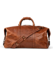 Front view of Bartlett Large Weekender in Cognac