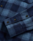 Closeup view of Men's Everyday Flannel LS - Navy / Evening Blue