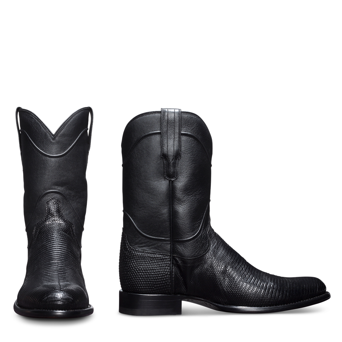 The Nash in Midnight Lizard - Men's Roper Boot | Tecovas