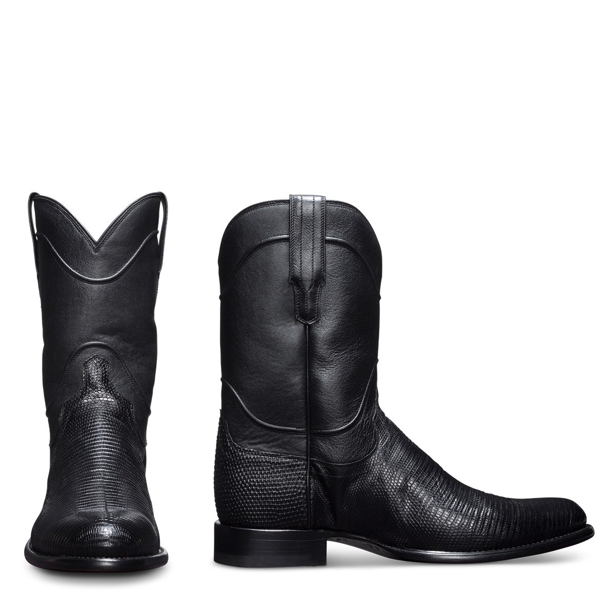 The Nash in Midnight Lizard - Men's Roper Boot | Tecovas