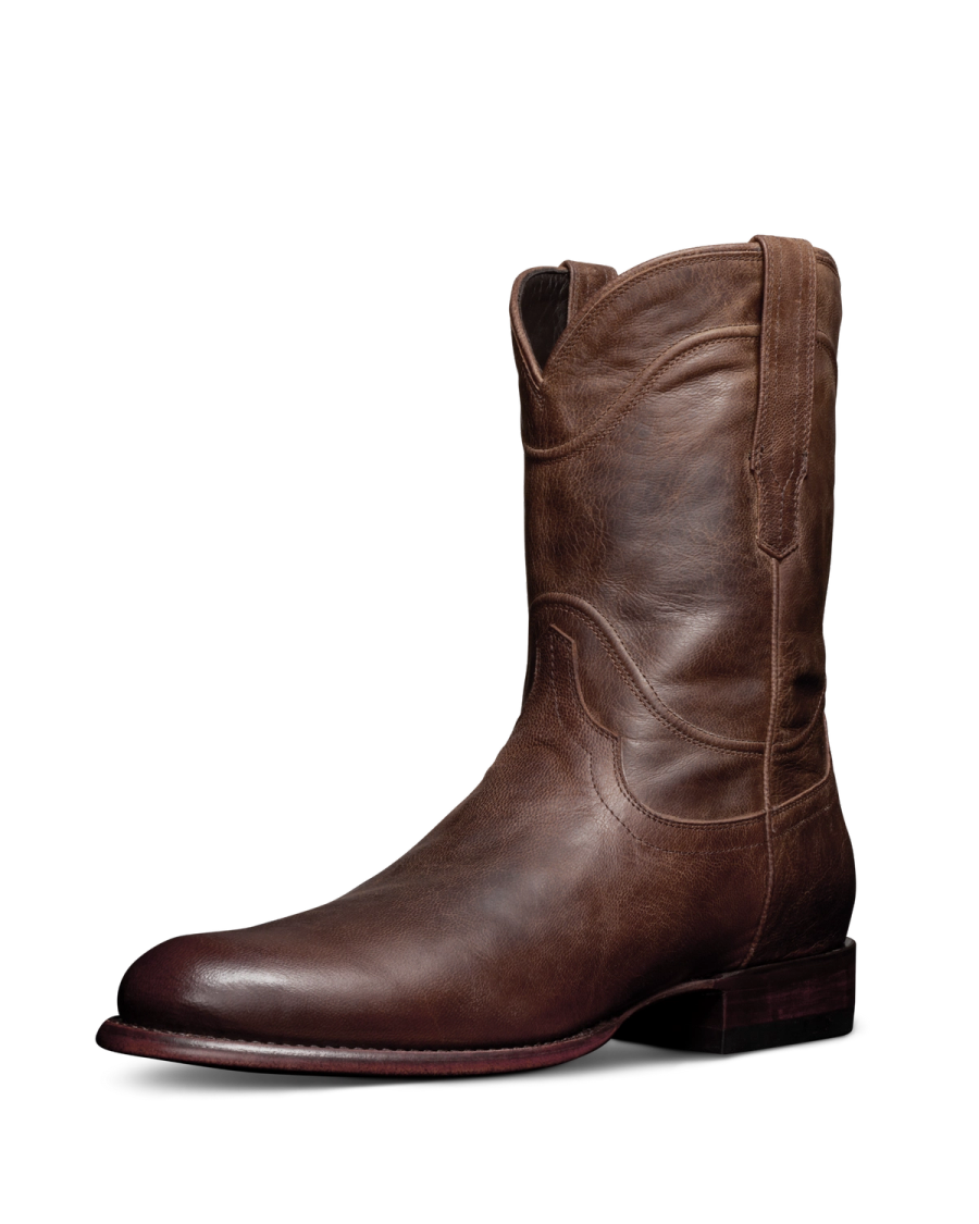 The Earl Round Toe Roper Boot - Brown goat | Tecovas display picture 2