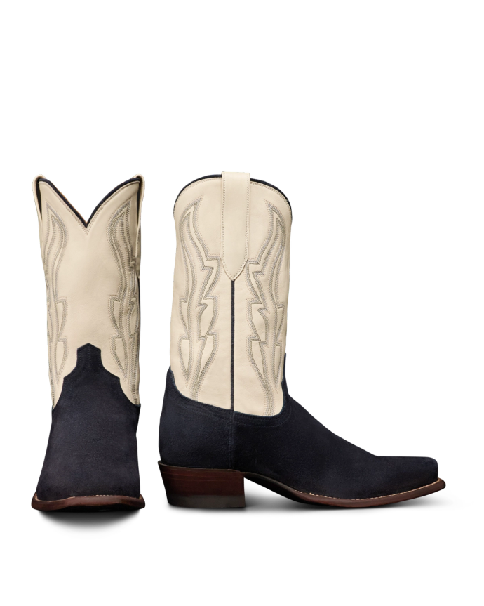 Pair view of The Warren - Navy / White Suede on plain background
