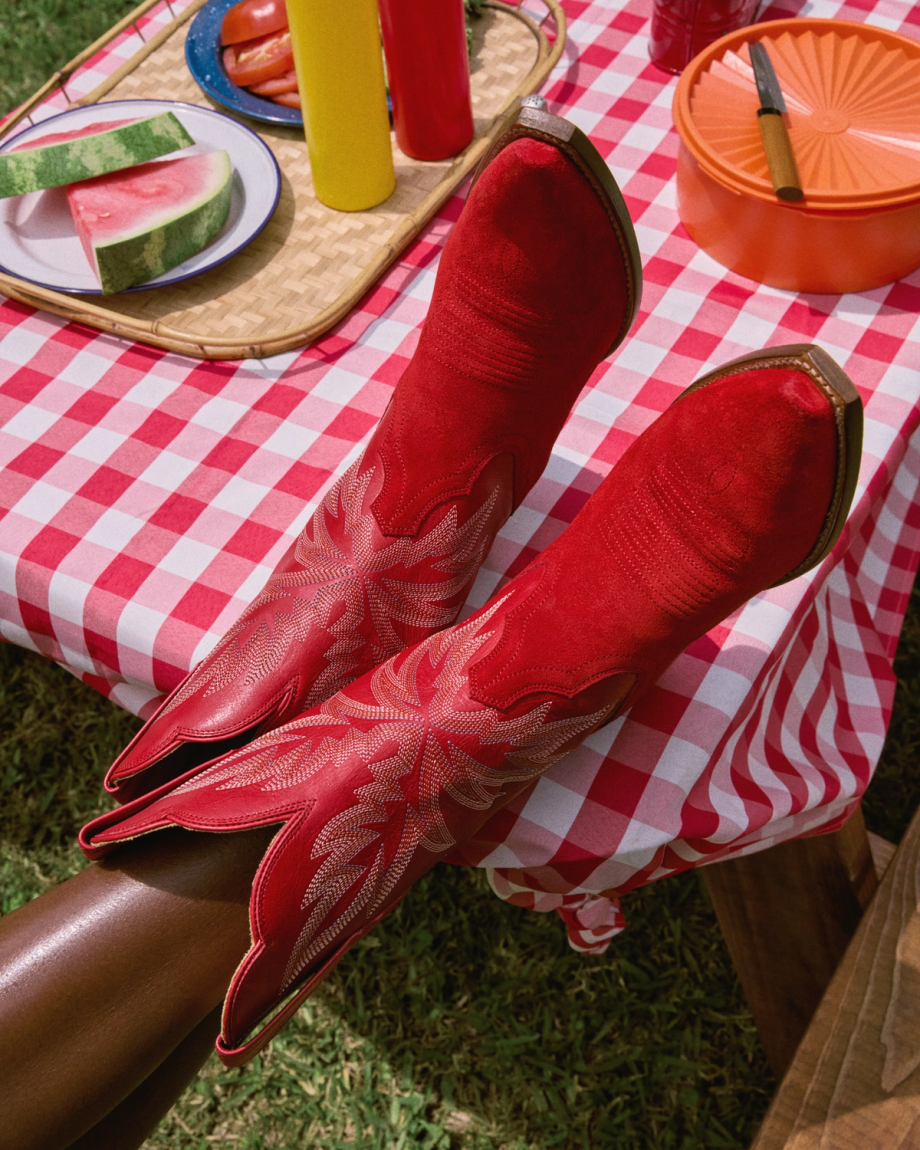 View of The Sadie - Barn Red Suede