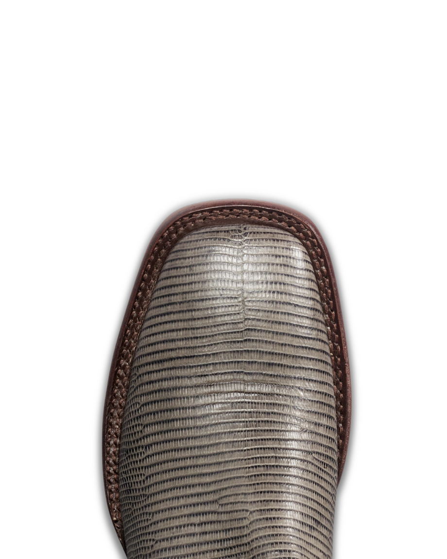 Toe view of The Doc Canyon - Gunmetal Lizard on plain background