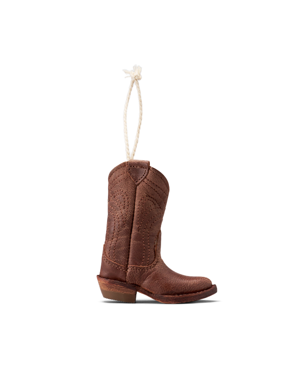 Profile view of Cartwright Boot Ornament - Scotch on plain background
