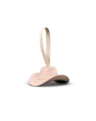 Quarterfront view of Cattleman Hat Ornament - Blush on plain background