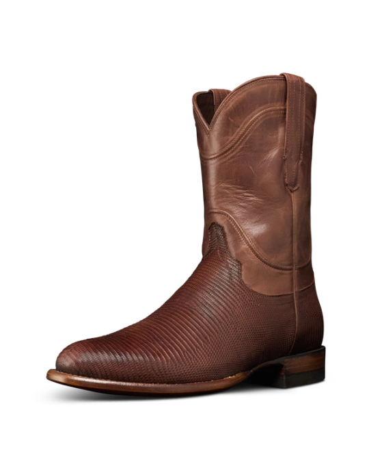 EUC Tecova pull on exotic lizard boot Lizard Exotic Round Toe Boots | Tecovas main image 4
