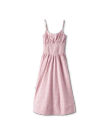 Front view of Women's Tank Tiered Midi Dress - Purple Cotton on plain background