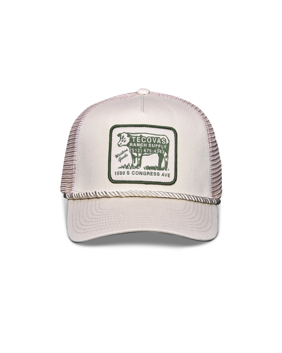 View of Soco Patch Five-Panel Trucker - Cream