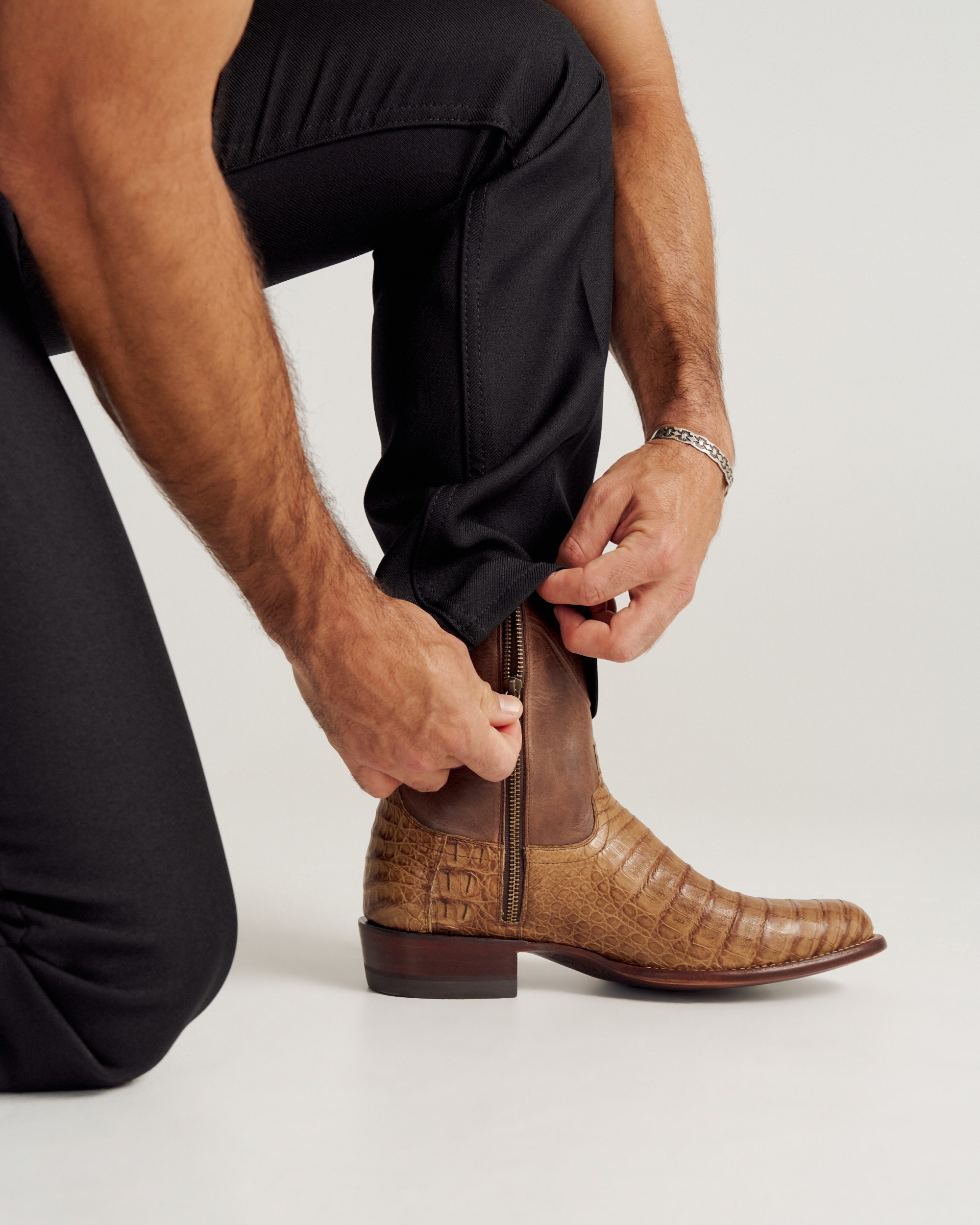 The Dean in Toffee Caiman - Men's Zip Boot | Tecovas