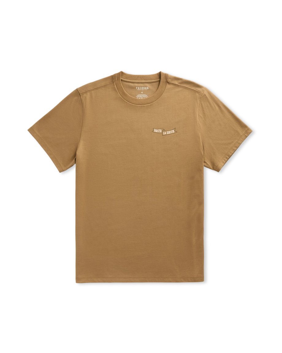 Front view of Men's Hasta La Siesta T-Shirt - Olivewood on plain background