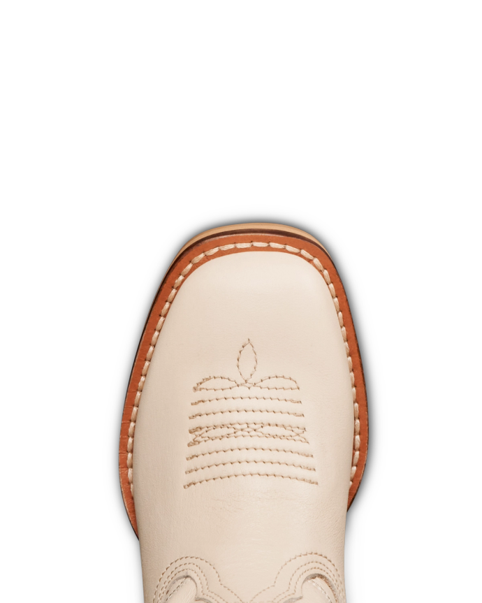 Toe view of The Annie Toddler - Bone on plain background