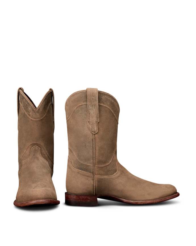 Pair view of The Earl - Gravel Suede on plain background