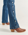 Closeup view of Women's Vintage High Rise Jean - Medium Wash