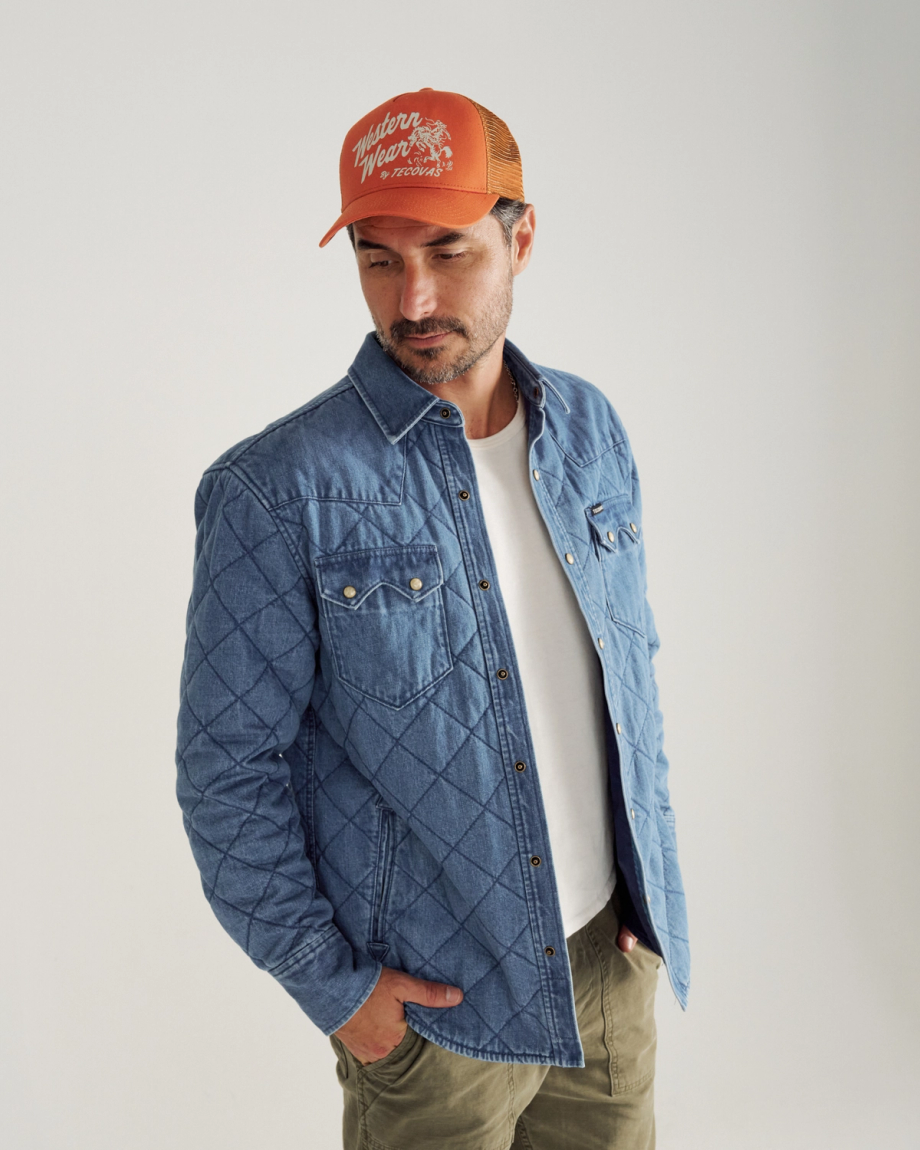 View of Western Wear 5 Panel Mid Pro Trucker - Burnt Orange