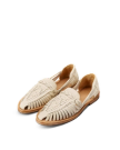 Quarterfront view of The Maya - Bone Cowhide on plain background