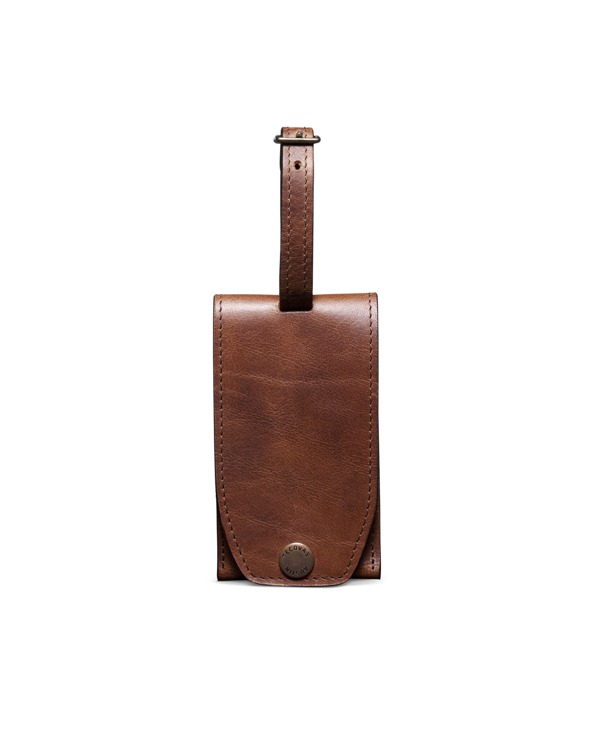 Bartlett Luggage Tag - Brown cowhide | Tecovas