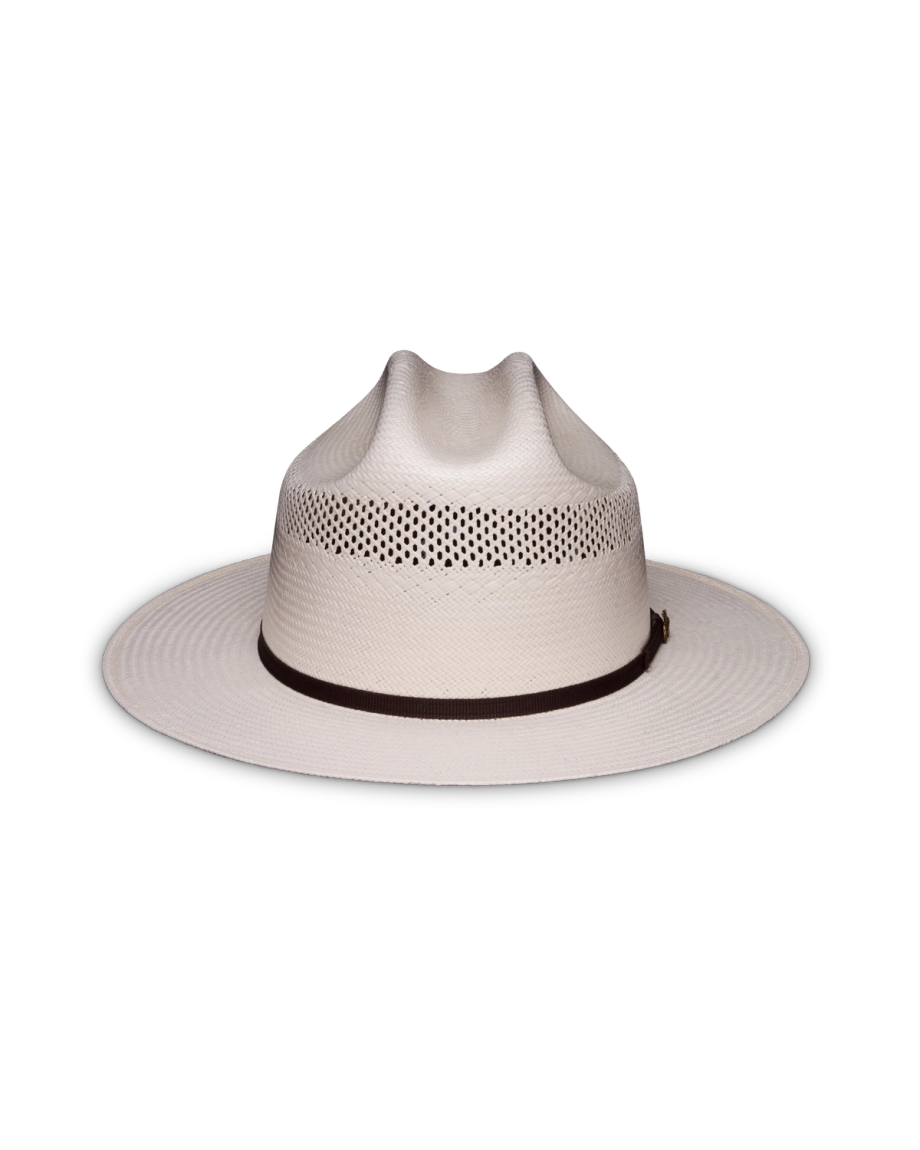 Back view of The Cruiser Straw Cowboy Hat - Natural on plain background