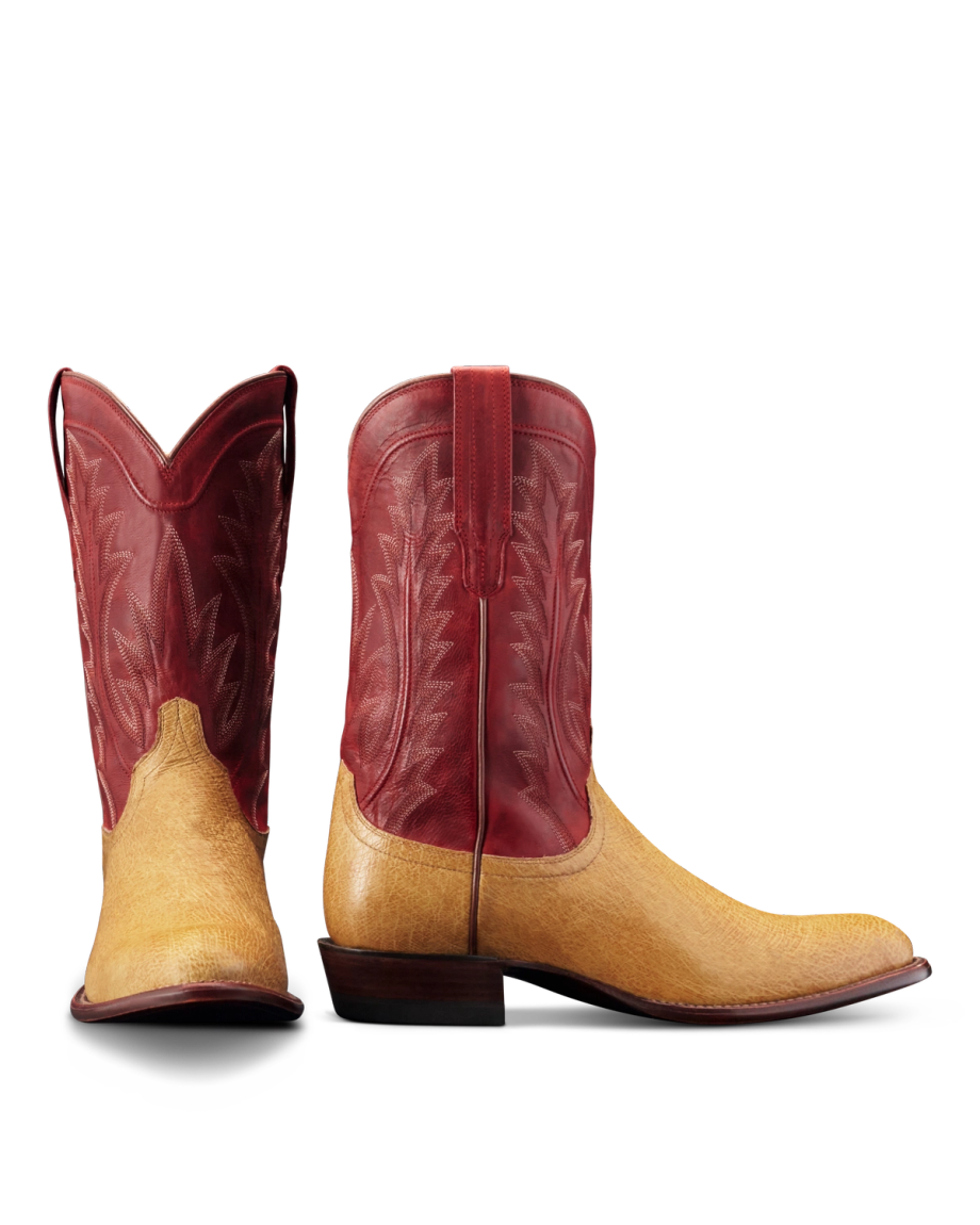 Pair view of The Weston - Cedar / Red Ostrich on plain background