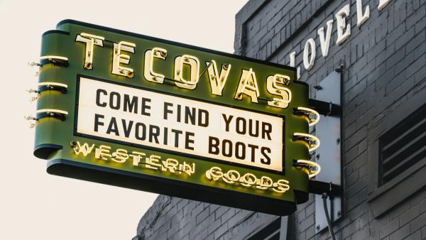 Photo of Tecovas Neon Sign
