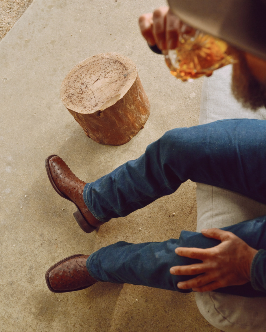 View of The Emmitt II - Hazelnut / Denim