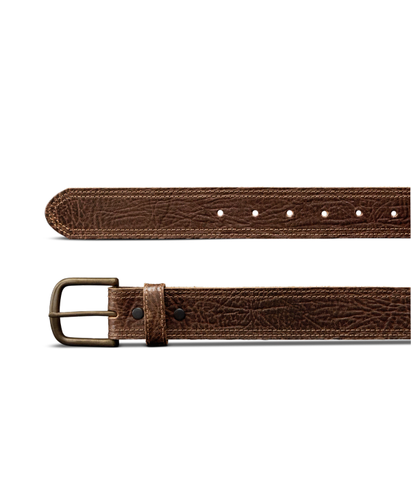 Closeup view of Men's Chore Belt - Oak