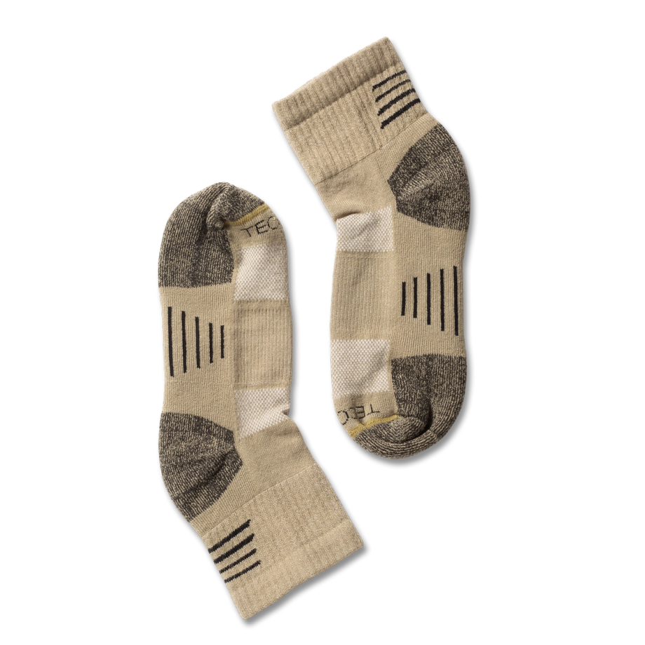 Pair view of Hiker Socks - Chai on plain background