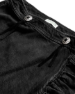 Closeup detail view of Women's Rodeo Maxi Denim Skirt - Black