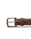 Front view of Men's Caiman Belt II - Oak on plain background