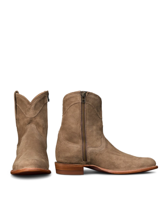 The Dean Men's Zip Boot - Brown ostrich | Tecovas