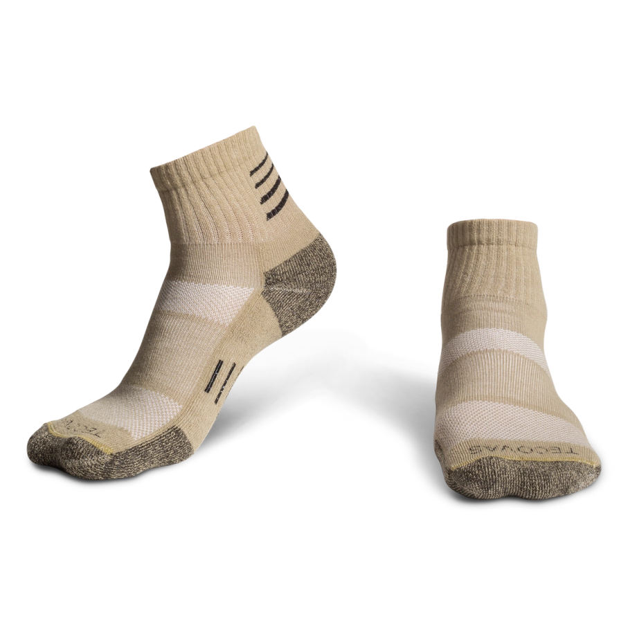 Pair view of Hiker Socks - Chai on plain background