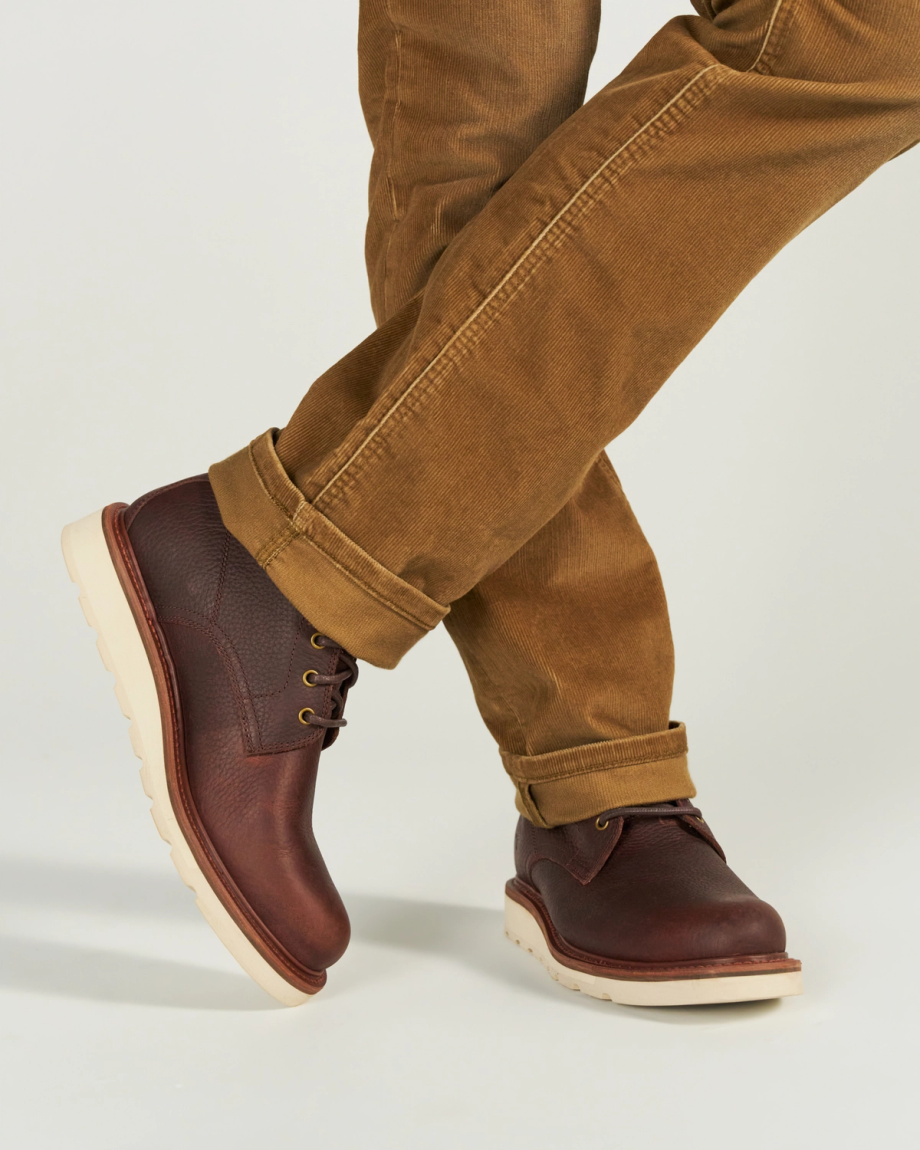View of The Knox Lace Up - Tobacco Cowhide