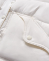 Closeup view of Women's Puffer Jacket - Cream