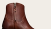 The Daisy zip bootie in brown leather