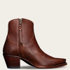 The Daisy zip bootie in brown leather