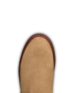 Toe view of The Rugged Chelsea - Sahara Suede on plain background