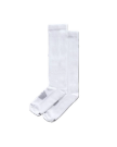 Quarterfront view of Boot Socks - White on plain background
