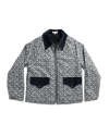 Front view of Women's Liner Jacket - Black / White on plain background