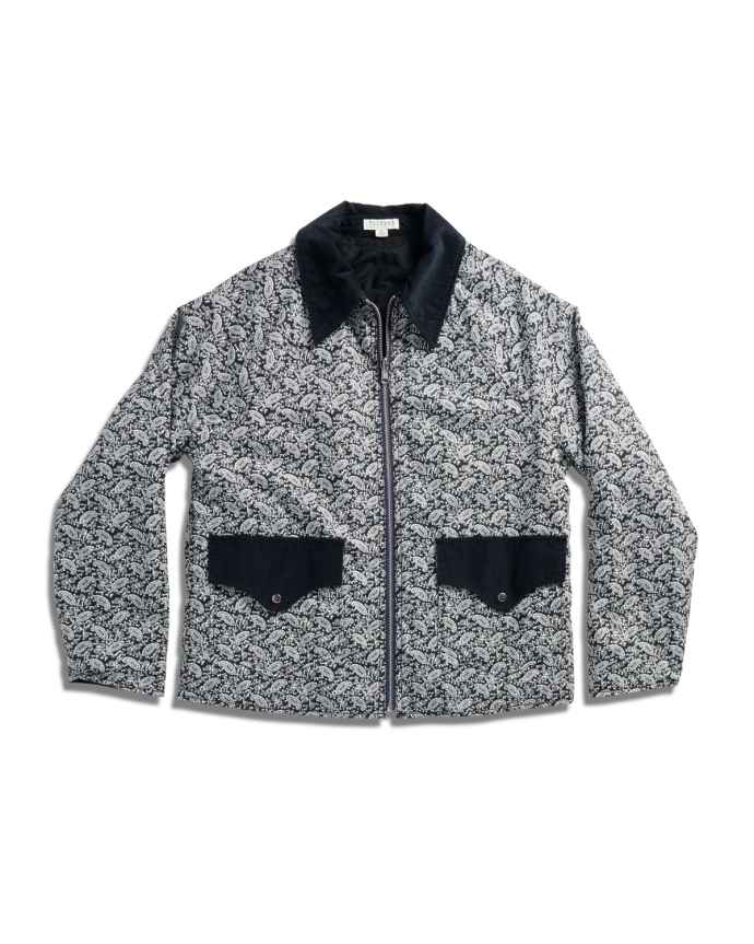 Front view of Women's Liner Jacket - Black / White on plain background
