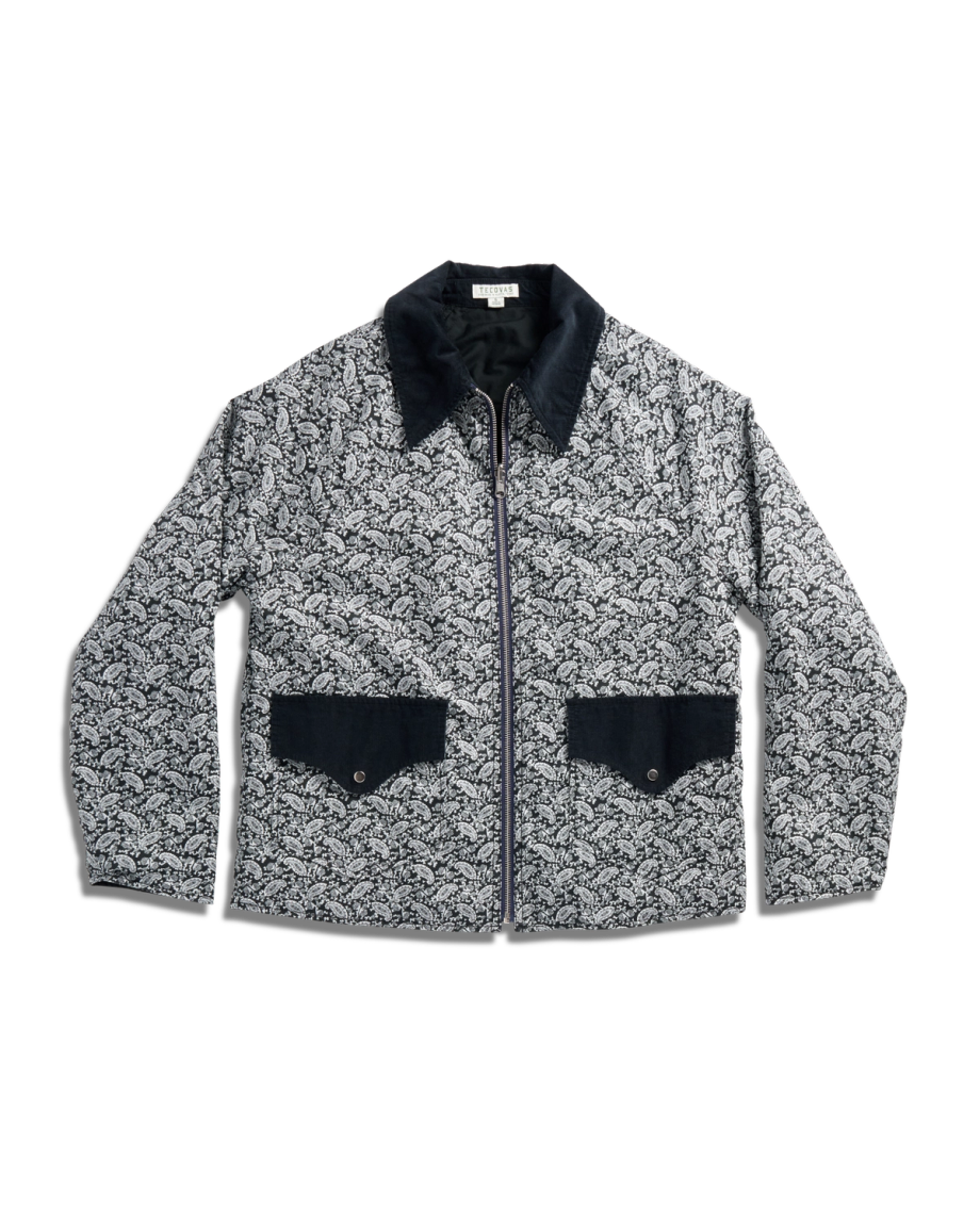 Front view of Women's Liner Jacket - Black / White on plain background