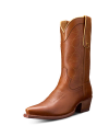 Quarterfront view of The Sadie - Honey / Gold Cowhide on plain background